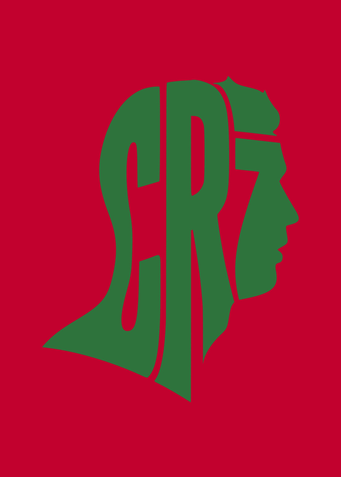 Cristiano Ronaldo CR7 Minimalist Silhouette