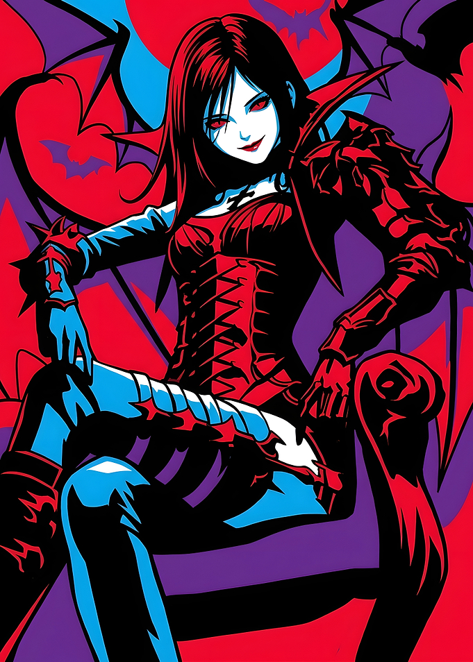 Vampire Queen Pop Art Illustration