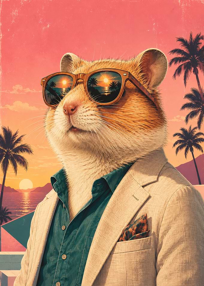 Cool Hamster in Sunglasses