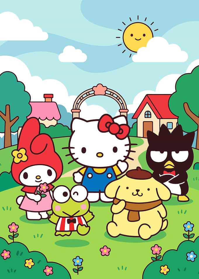 Sanrio Friends Sunny Day Illustration