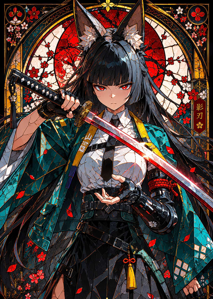Miyabi Zenless Zone Zero Stained Glass