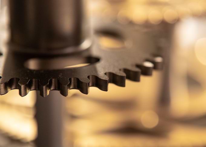 Close-up of Mechanical Watch Gears