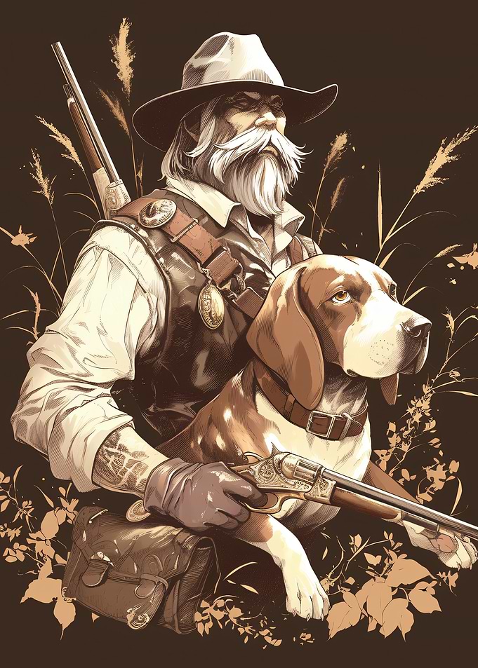 Western Hunter with Beagle Companion