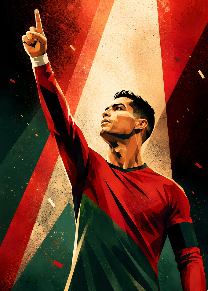 Cristiano Ronaldo Low Poly Portrait