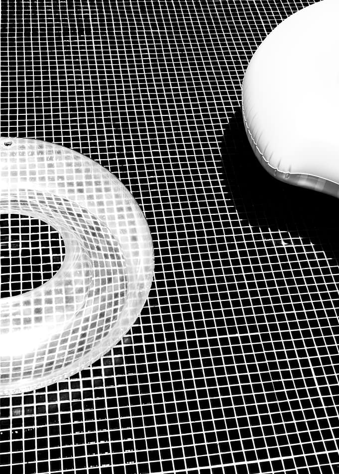 Black and White Pool Floats