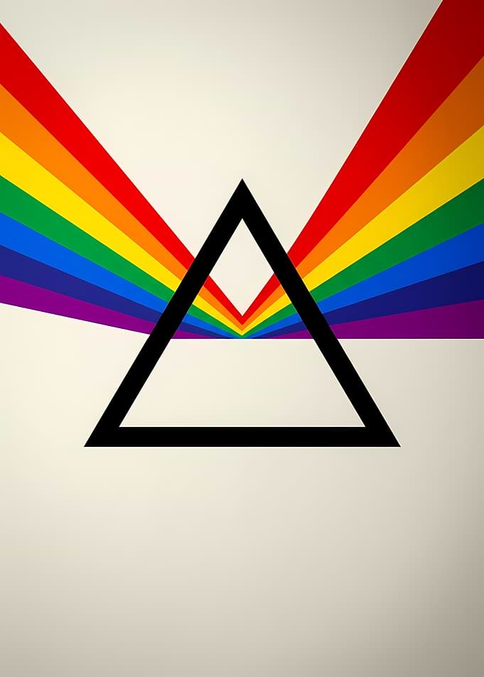 Pink Floyd Prism Minimalist Art