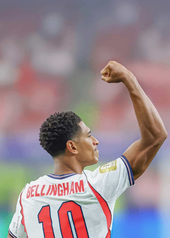 Jude Bellingham Goal Celebration Art