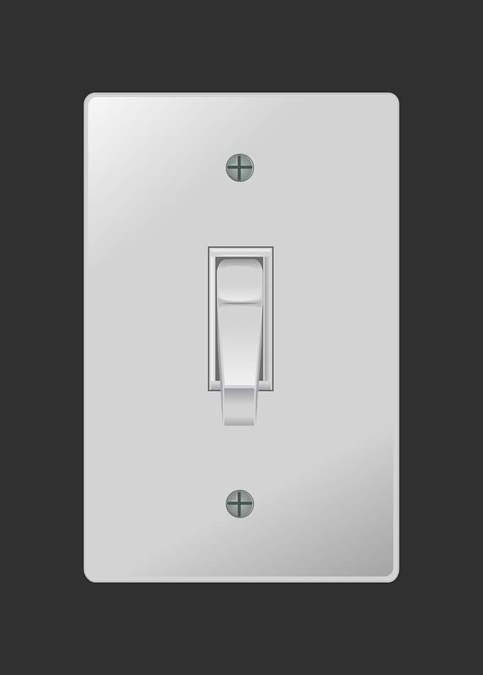 Minimalist White Light Switch Illustration