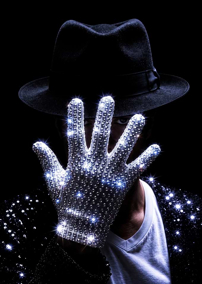 Michael Jackson Iconic Sequin Glove Portrait