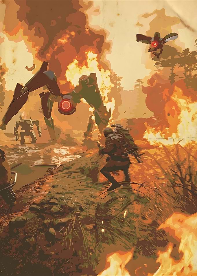 Generation Zero Robot Battle Scene