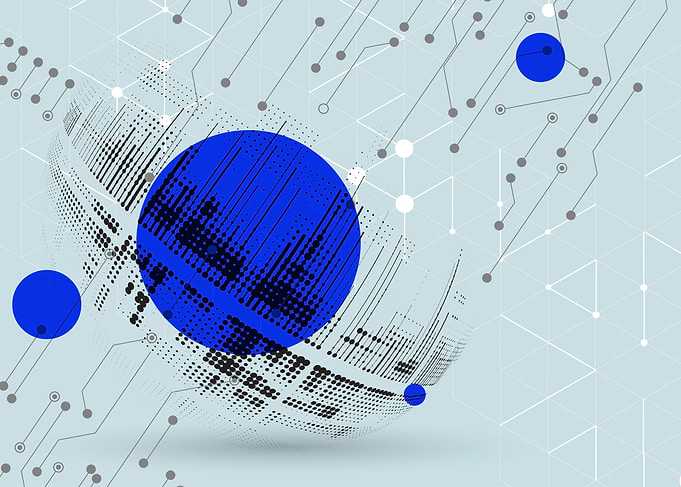 Abstract Digital Technology Sphere Background