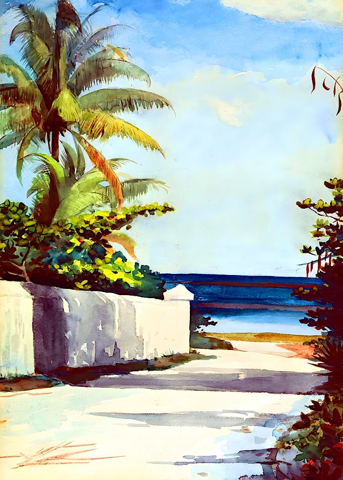 Winslow Homer - Road in Nassau