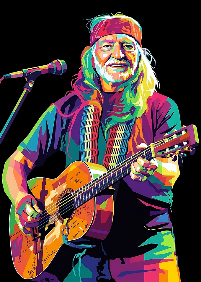 Willie Nelson Pop Art Portrait