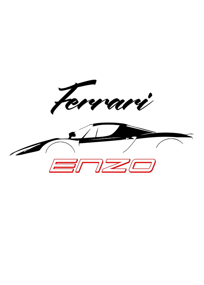 Ferrari Enzo Minimalist Car Art
