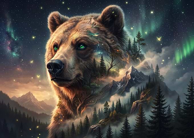 Majestic Bear Spirit of the Mountains