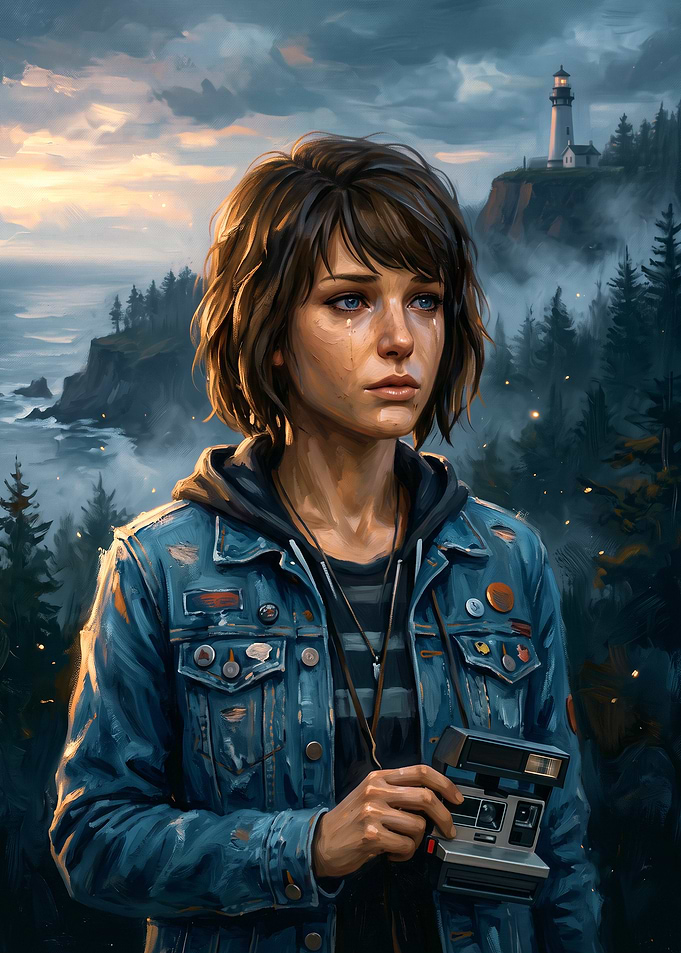 Max Caulfield with Polaroid Camera
