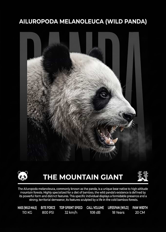 Wild Panda Infographic Poster