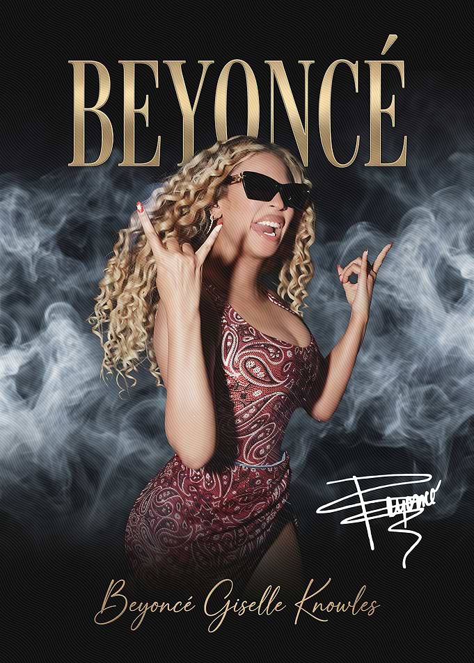 Beyoncé Poster with Smoke Background