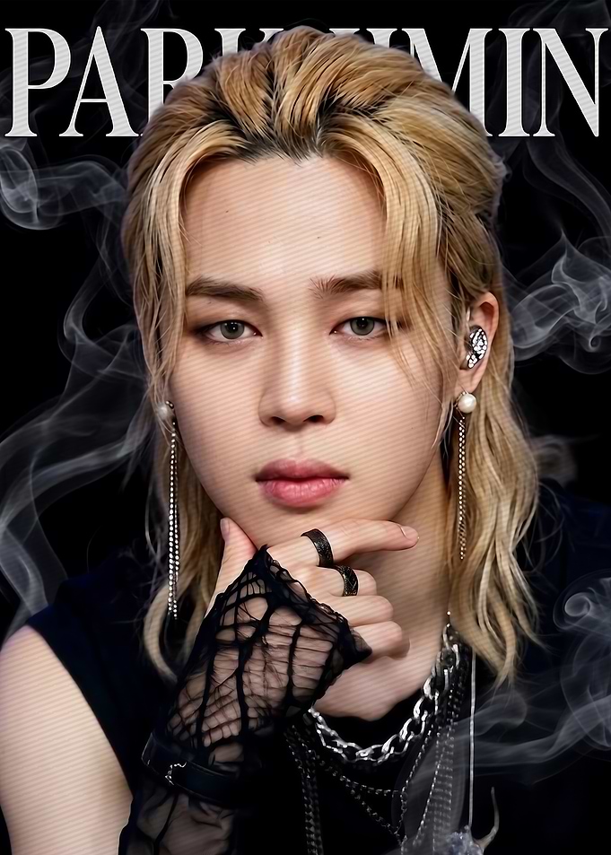 Park Jimin Portrait with Smoke Effect