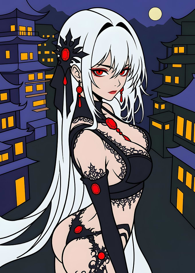 Anime Girl in Traditional Setting