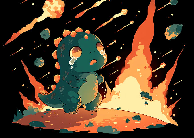 Crying Baby Dinosaur Meteor Shower