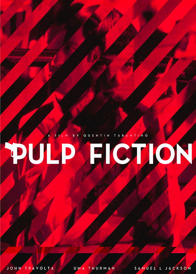 Pulp Fiction Red Diagonal Poster