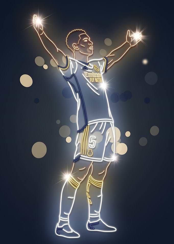 Jude Bellingham Neon Poster