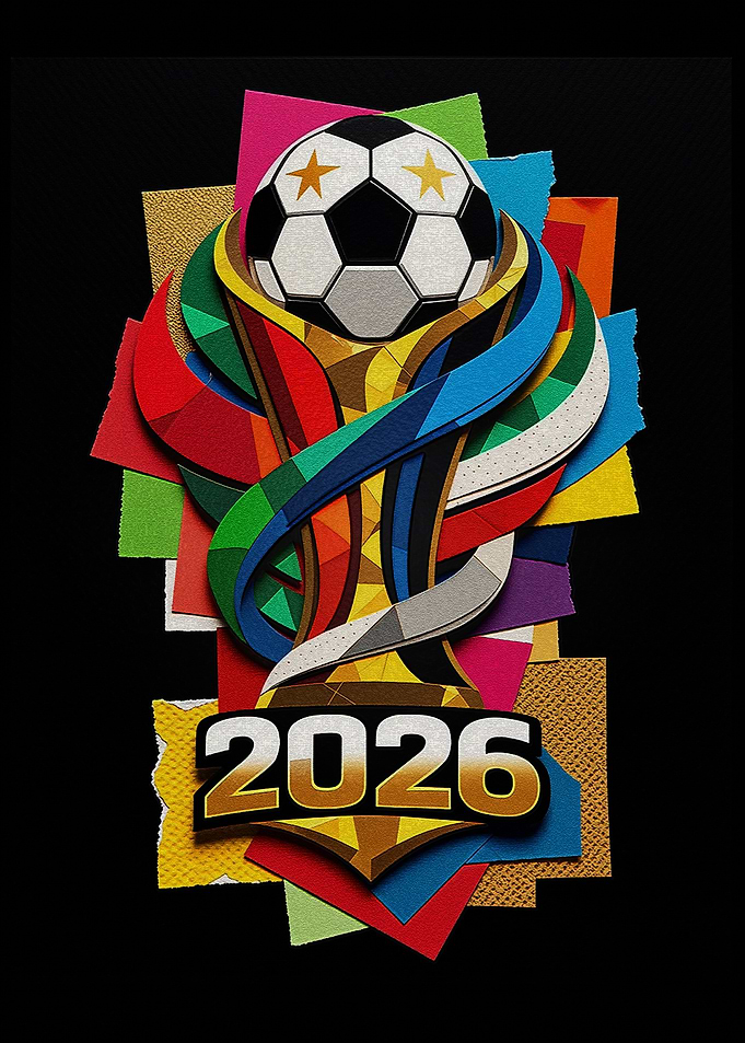 2026 World Cup Soccer Logo Art