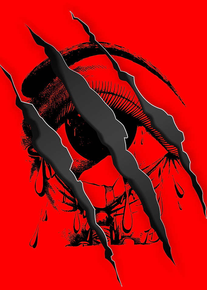 Crying Eye with Claw Marks