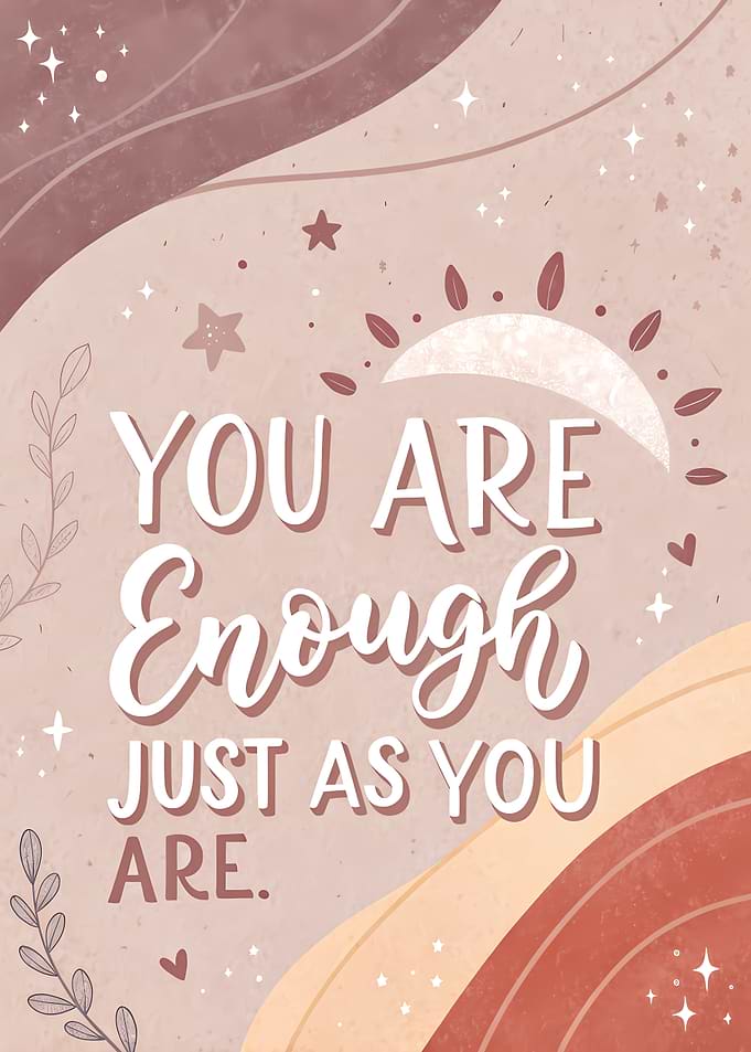 You Are Enough Inspirational Wall Art
