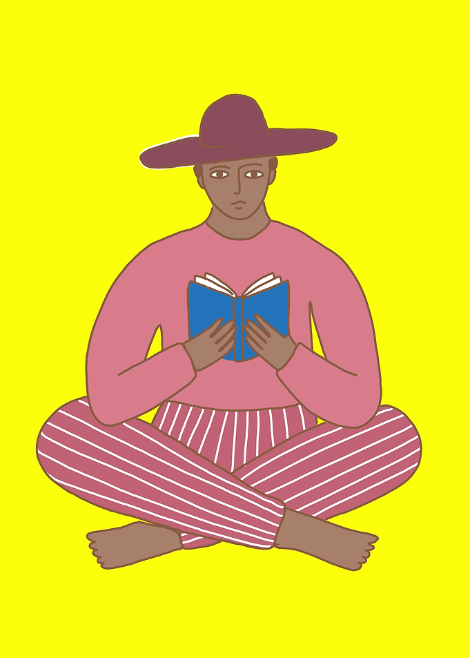 Person Reading Book Illustration
