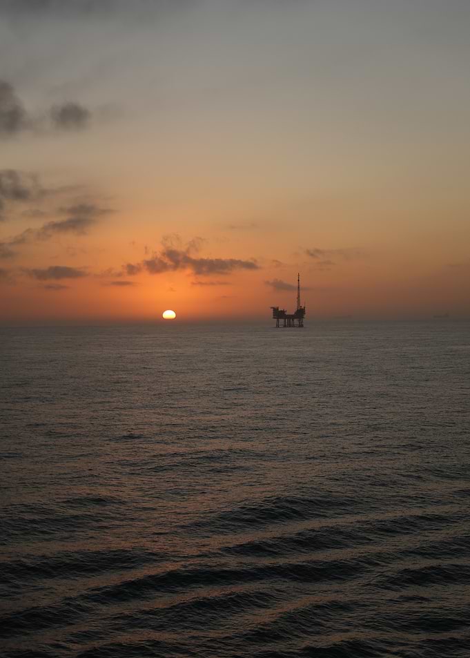 Oil Rig at Sunset