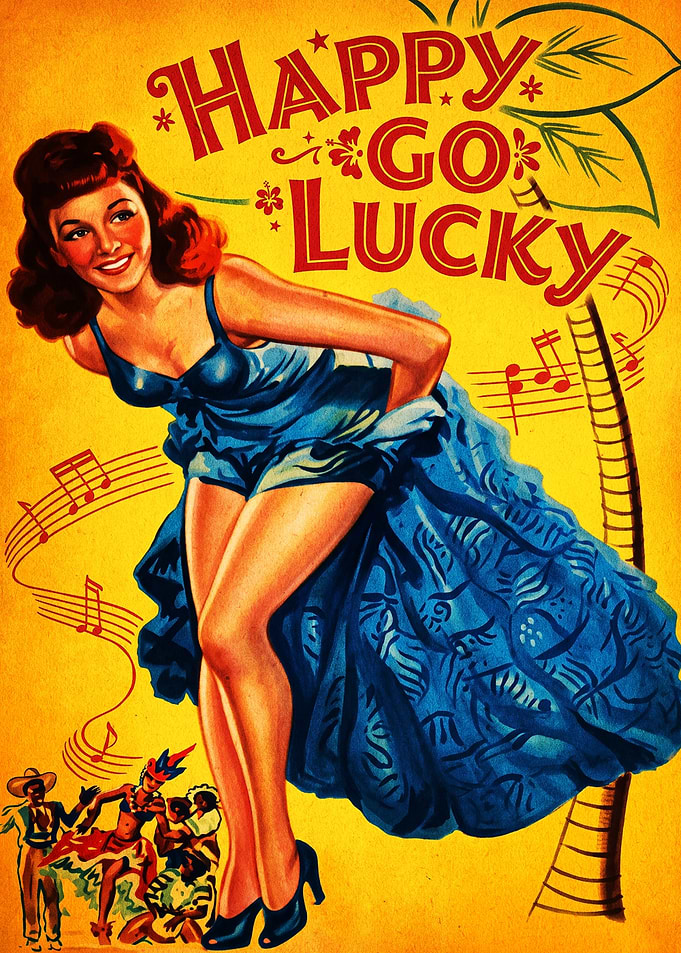 Happy Go Lucky Vintage Movie Poster