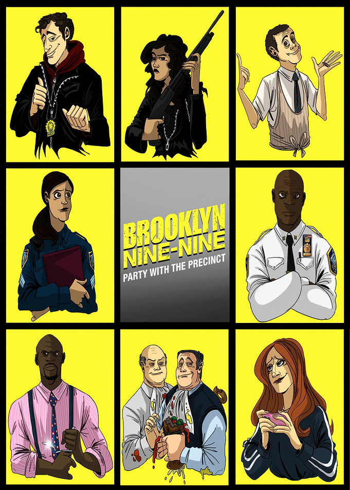 Brooklyn Nine-Nine Character Grid Poster