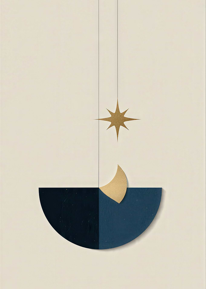 Minimalist Celestial Abstract Art