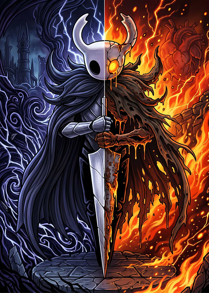 Hollow Knight Duality of Fire and Void