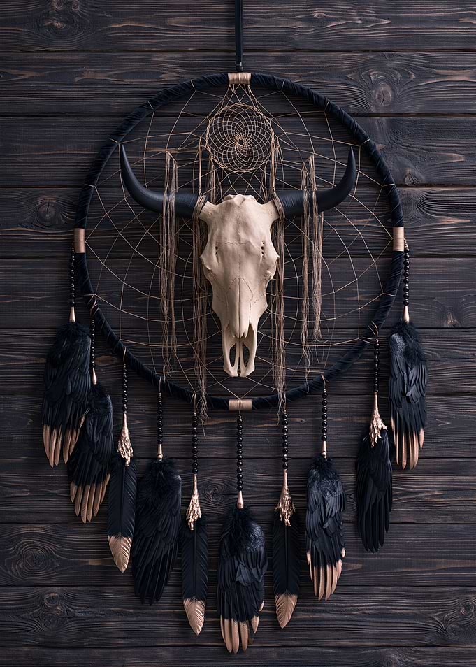 Bull Skull Dreamcatcher