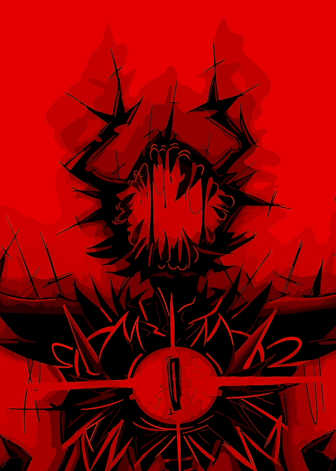 Dark Eldritch Horror Abstract Illustration