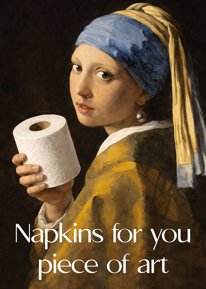Girl with a Pearl Earring Toilet Paper