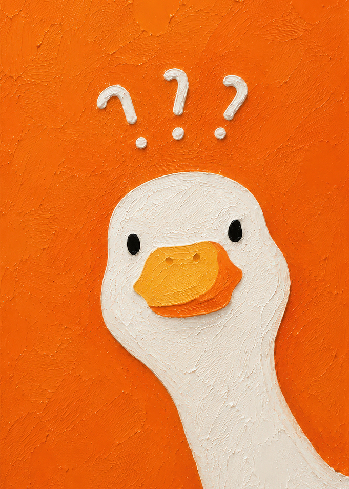 Confused Goose Painting