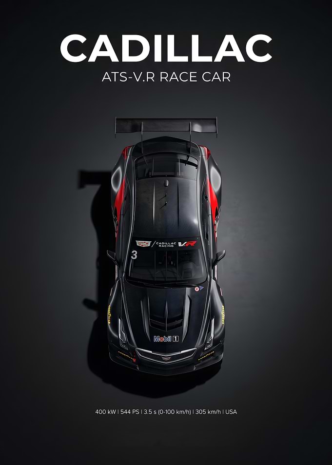 Cadillac ATS-V.R Race Car Poster