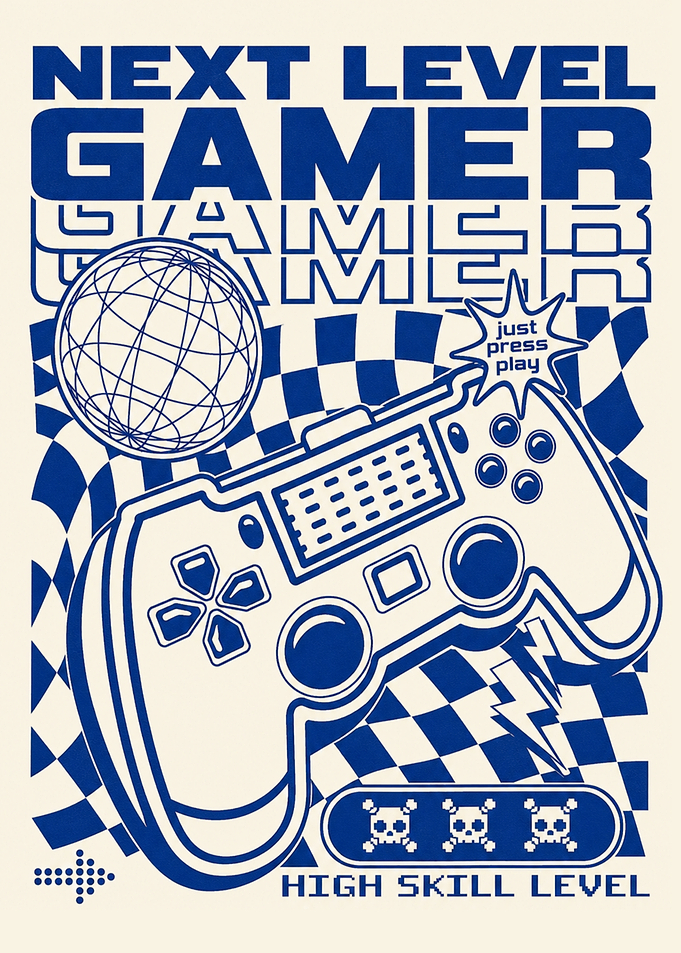 Next Level Gamer Retro Gaming Poster