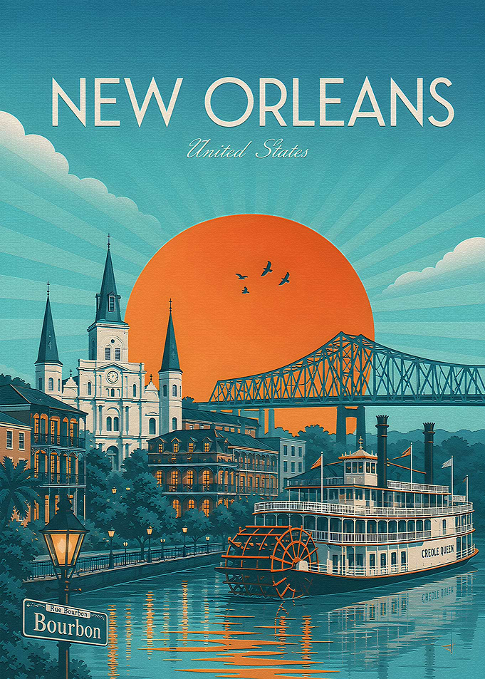New Orleans Travel Poster