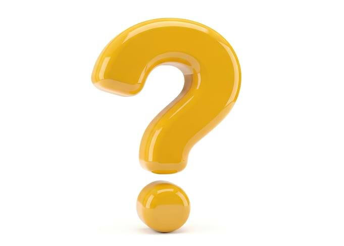 Glossy Yellow 3D Question Mark