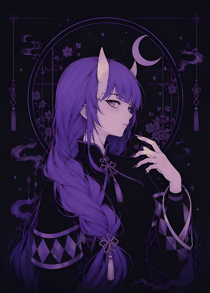 Oni Anime Girl Portrait