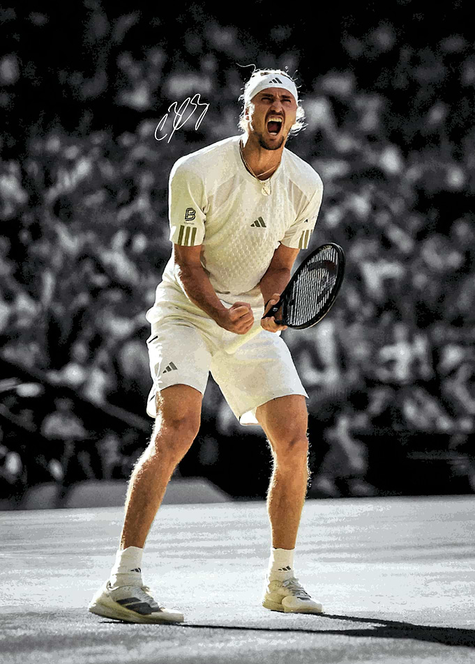 Alexander Zverev Celebrating Tennis Victory