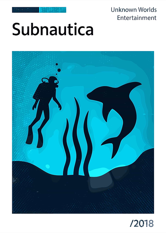 Subnautica Minimalist Game Poster