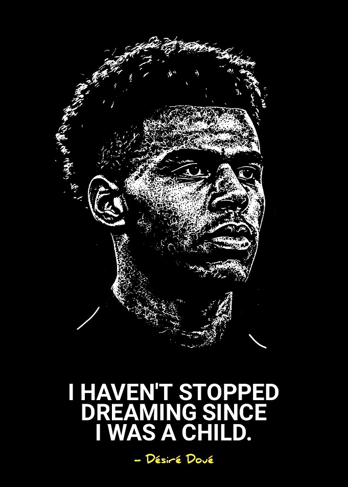 Désiré Doué Inspirational Quote Portrait