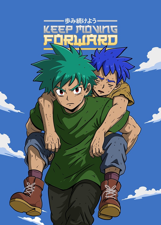 Keep Moving Forward Anime Illustration