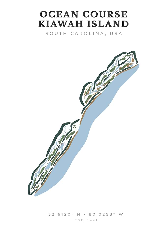 Ocean Course Kiawah Island Golf Map